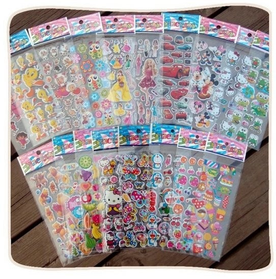 The little pony sofia micky million big big wolf shinchan frozen kitty doremon princess 3D sticker