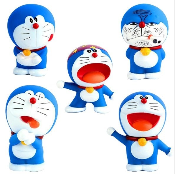 10cm big Doraemon Figurine Set Cake Toppe D2 (5 in 1)
