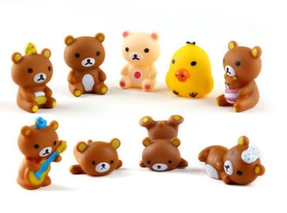 8 in 1 Rilakkuma plastic Figurine Set Cake topper