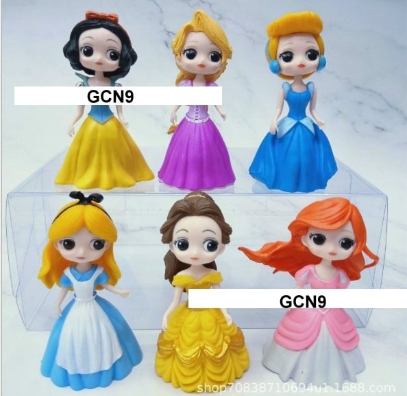 6 IN 1 disney Princess Figurine / Cake Topper