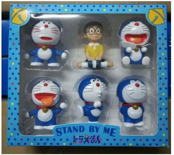 Doraemon Figurine Set Cake Toppe in boxes D3