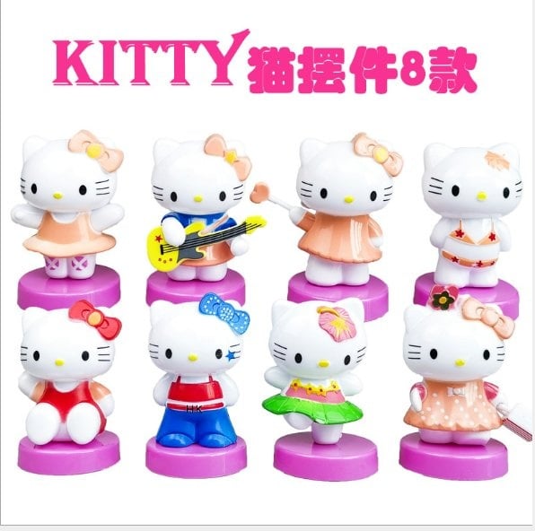8 in 1 hello kitty abs Cake Figurine Topper Display