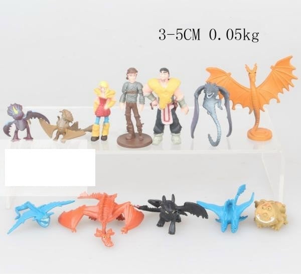 12 in 1 How to Train Your Dragon Figures Cake Topper